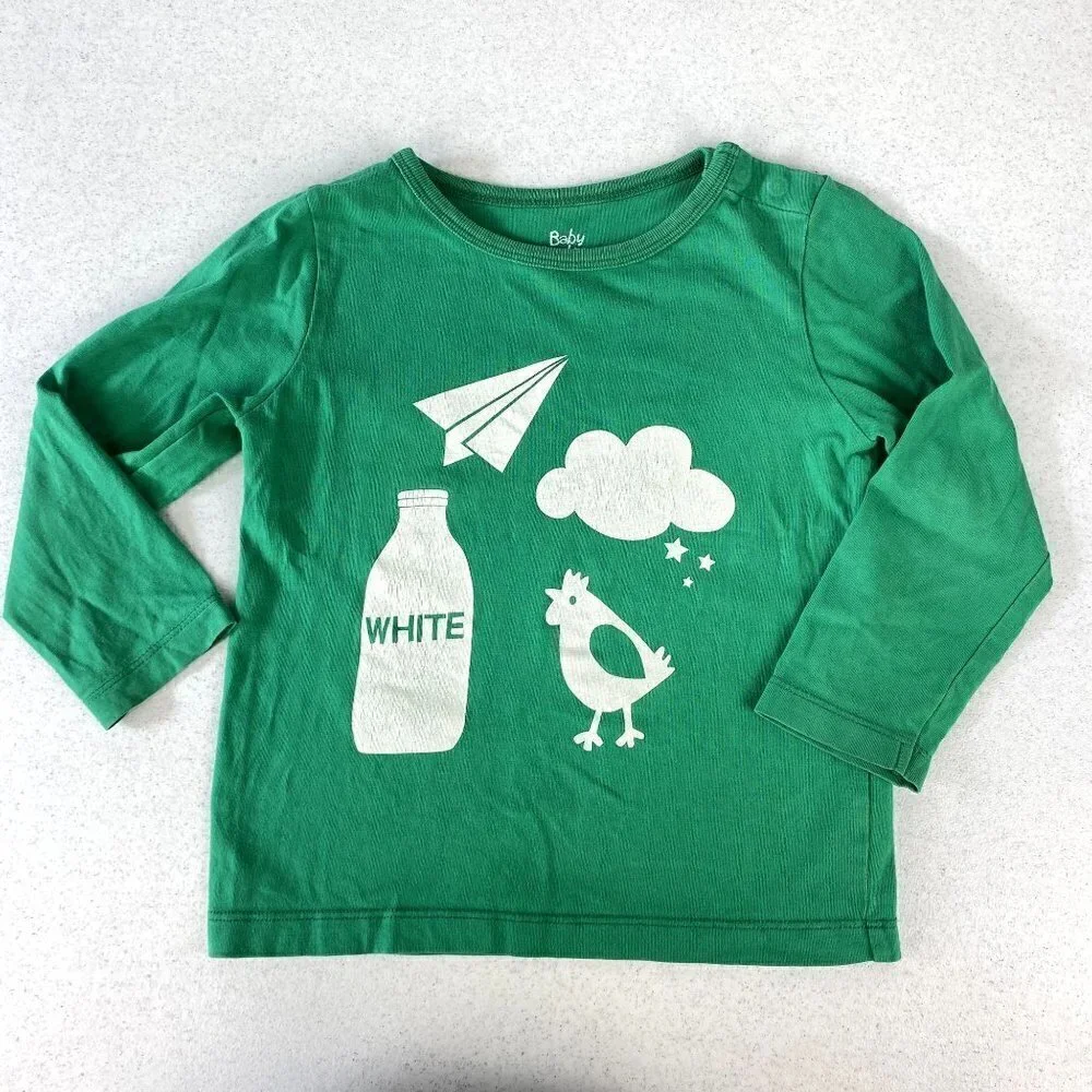 Baby Boden Color Learning Long Sleeve Tee White 18-24M